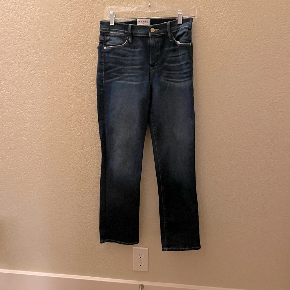 FRAME Le High Straight Jeans in Eagle Point